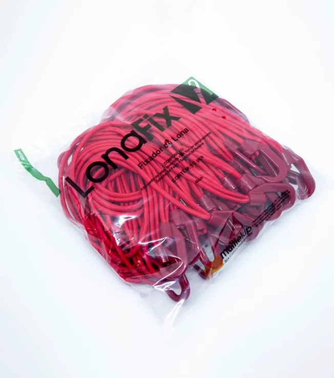 Fixador de Lona LONAFIX - Gancho de Resina (Vermelho)